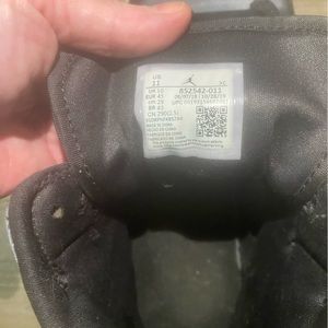 Air Jordan size 11 men’s shoes.